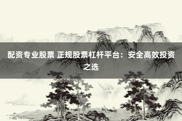 配资专业股票 正规股票杠杆平台：安全高效投资之选