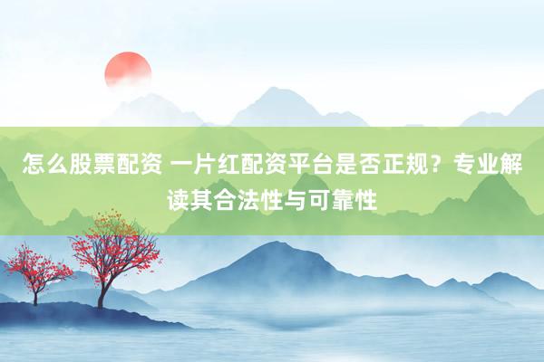 怎么股票配资 一片红配资平台是否正规？专业解读其合法性与可靠性