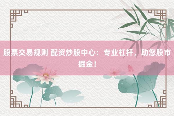 股票交易规则 配资炒股中心：专业杠杆，助您股市掘金！