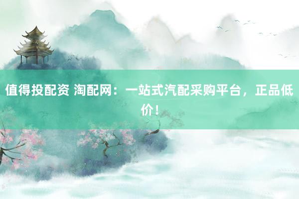值得投配资 淘配网：一站式汽配采购平台，正品低价！
