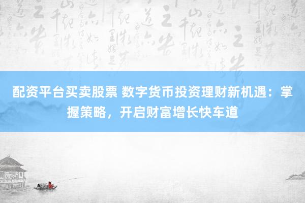 配资平台买卖股票 数字货币投资理财新机遇：掌握策略，开启财富增长快车道