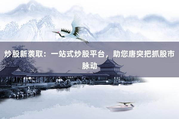 炒股新袭取:一站式炒股平台,助您唐突把抓股市脉动