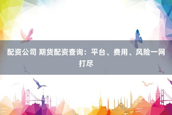 配资公司 期货配资查询：平台、费用、风险一网打尽